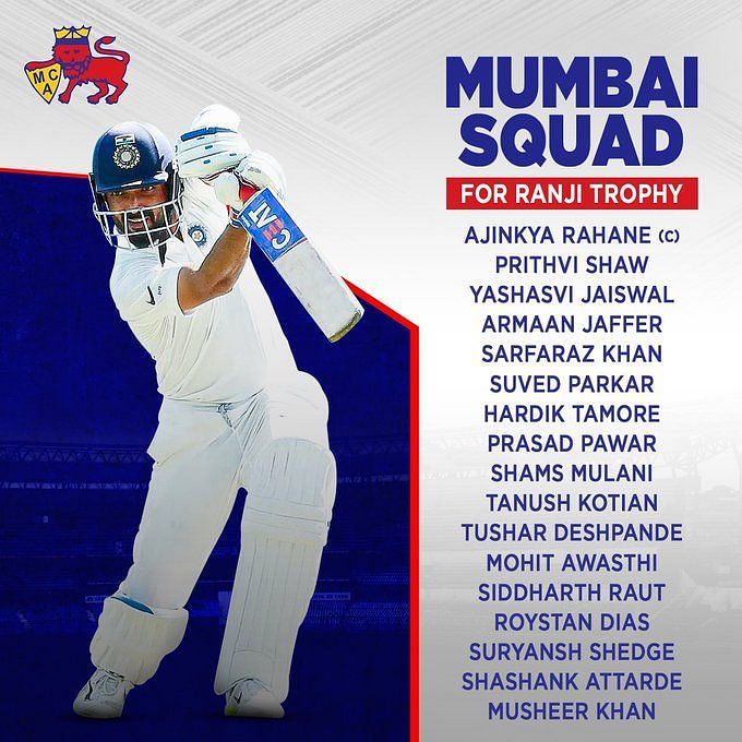 Mumbai announce Ranji Trophy squad; Suryakumar Yadav to join from 2nd round