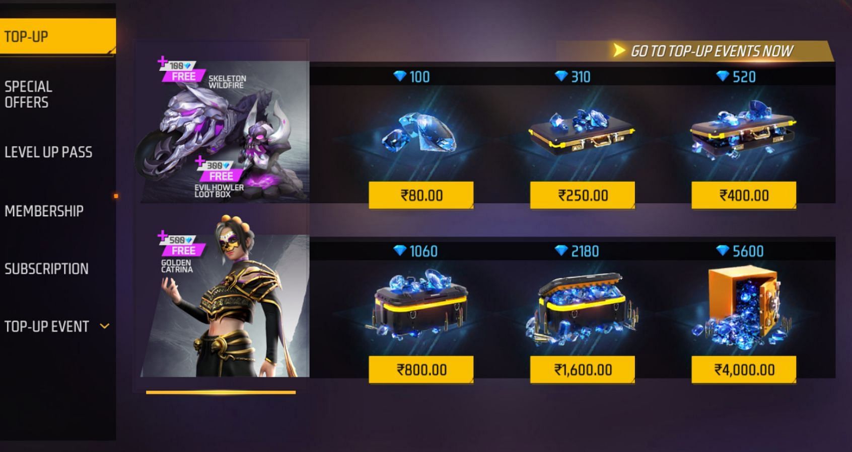 A step-by-step guide to purchasing diamonds for the Howler Top-Up event (Image via Garena)