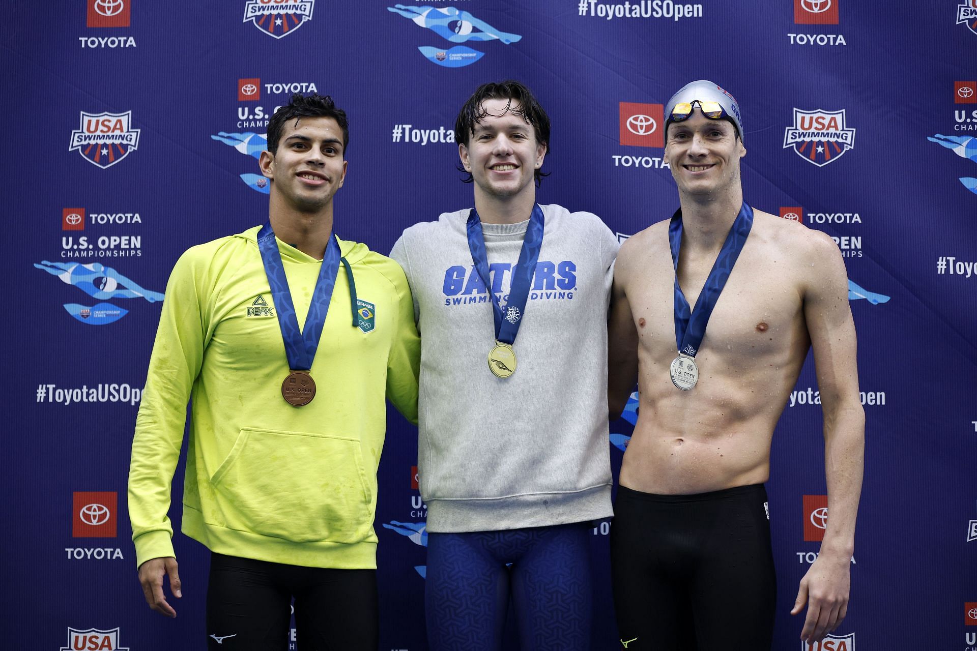 Gold Medalist Jake Mitchell With silver and bronze Medalist