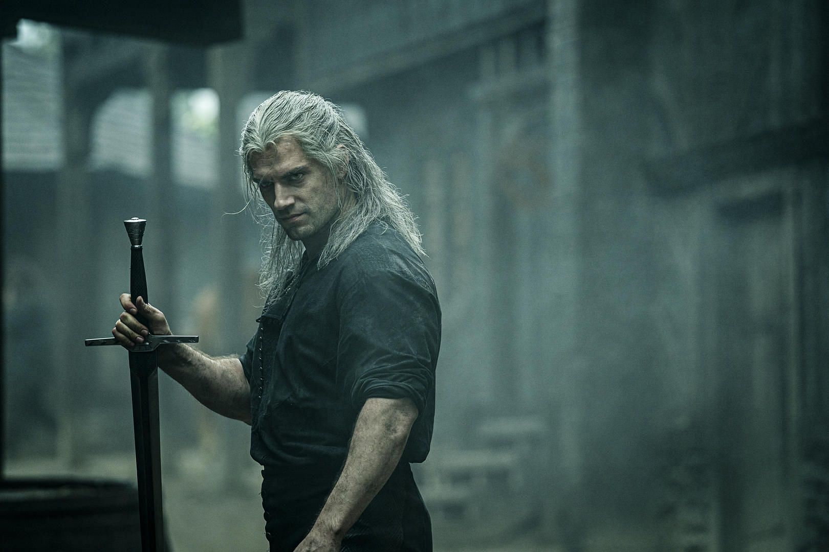 Henry Cavill as The Witcher (Image via Netflix)