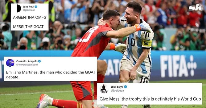 Twitter explodes as Emiliano Martinez keeps Lionel Messi's FIFA World Cup dream alive with heroics in penalty shootout win over Netherlands