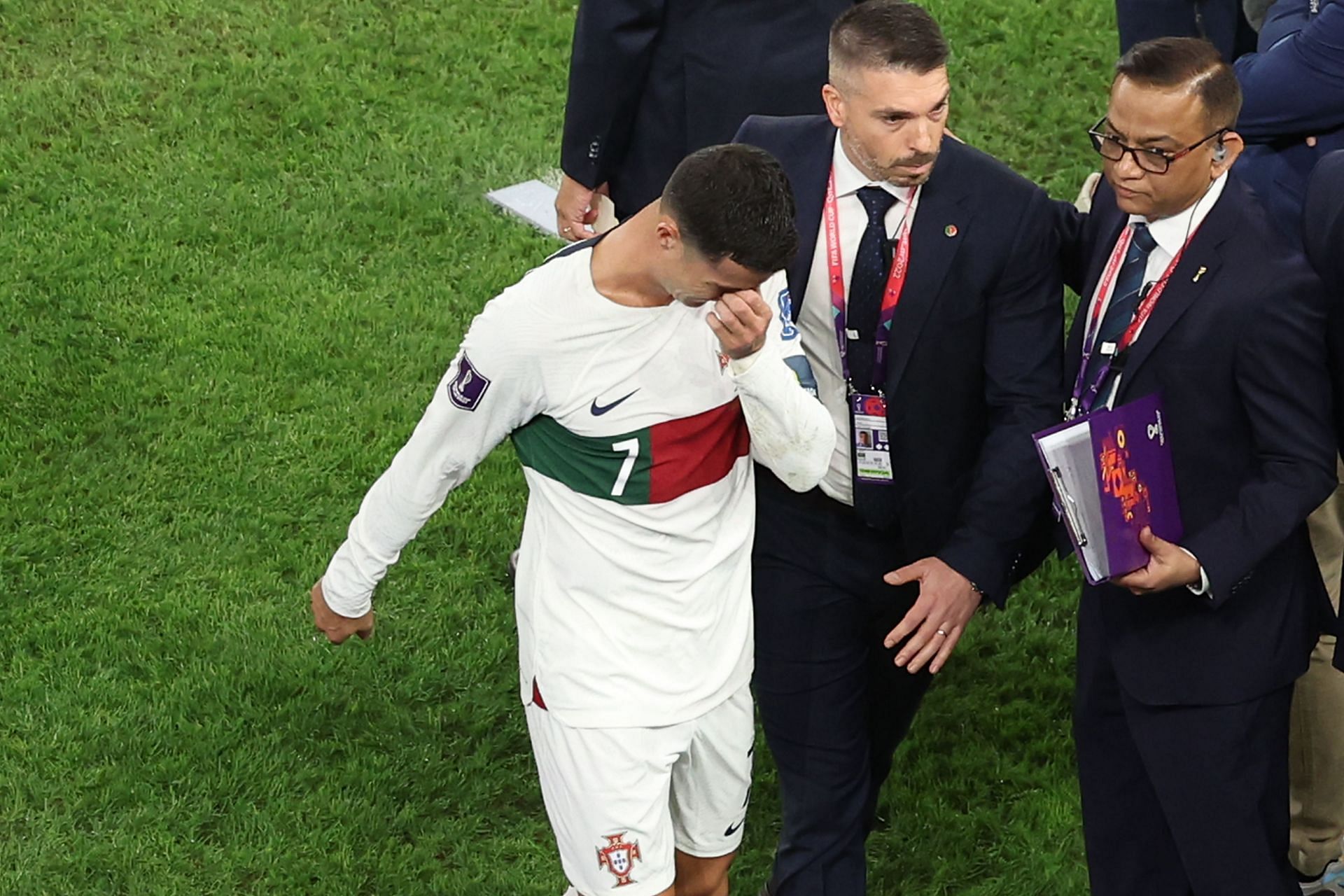 Cristiano Ronaldo made an emotional exit from the World Cup
