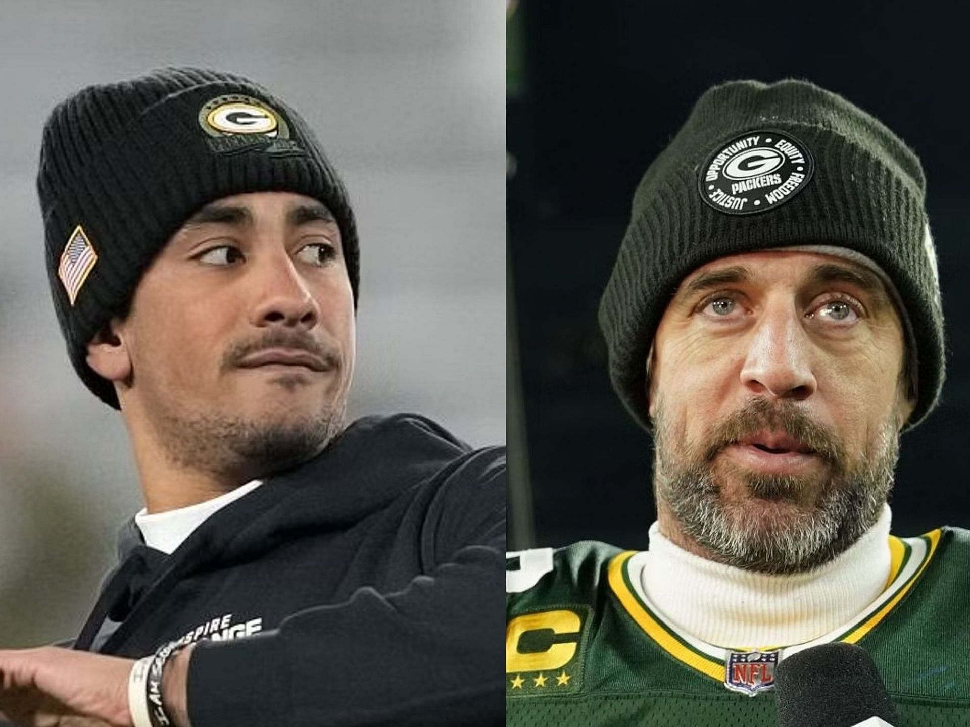 Aaron Rodgers and Jordan Love at odds