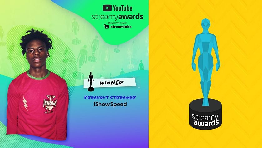 IShowSpeed Wins Breakout Streamer  2022  Streamy Awards 