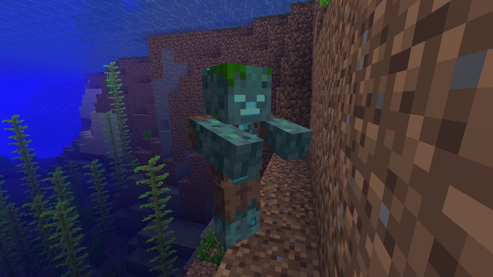 Drowned Zombies have a small chance of dropping Copper ingot upon death in Minecraft 1.19 (Image via Mojang)