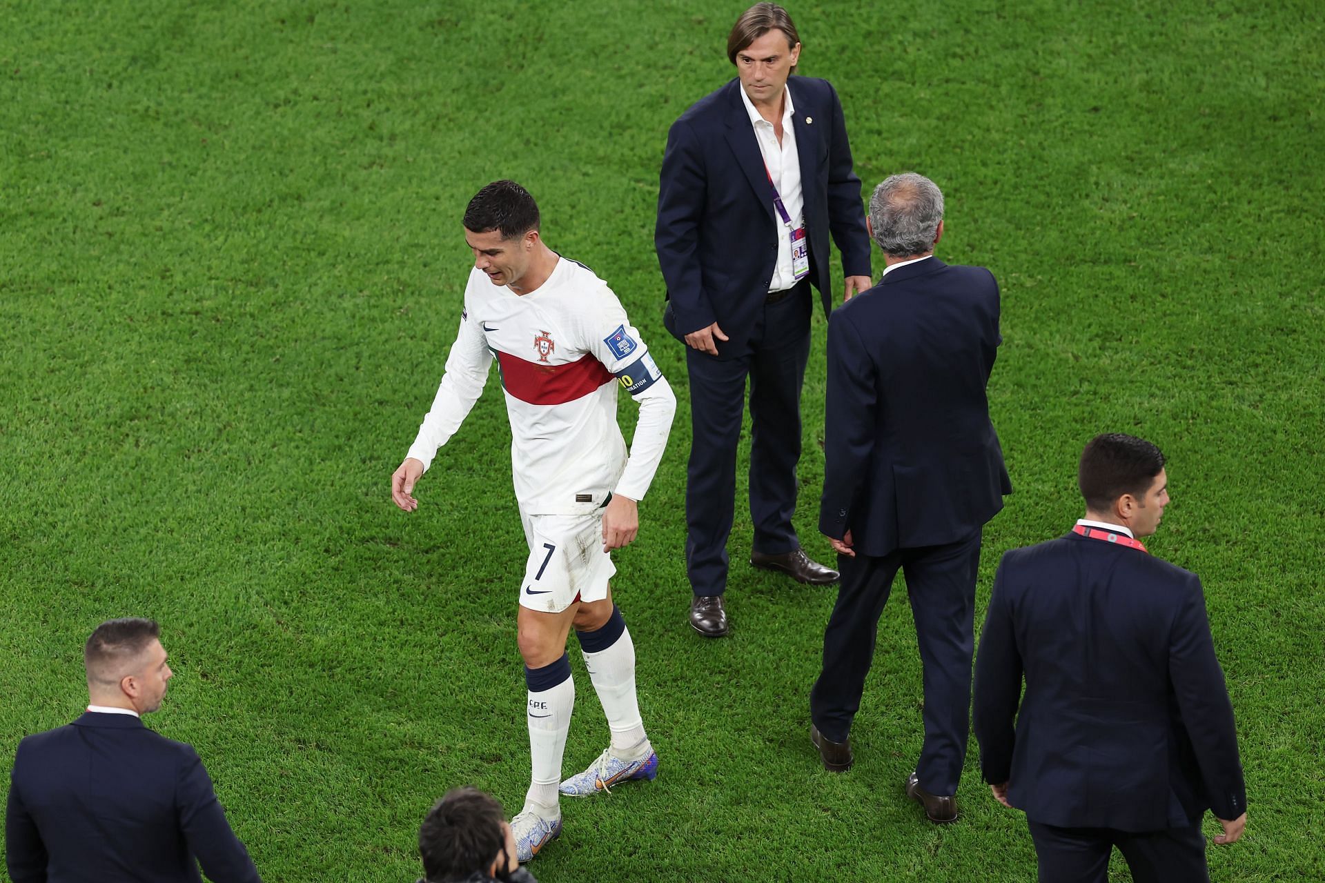 Ronaldo was in tears after Portugal&#039;s World Cup exit.