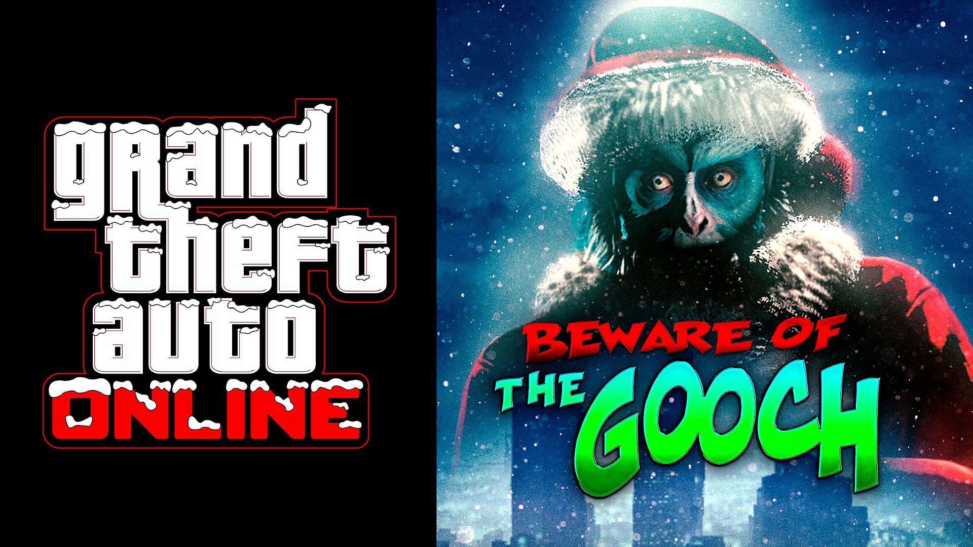 A brief about The Gooch monster roaming on the streets of GTA Online amid the Festive Surprise 2022 event (Image via Rockstar Games)