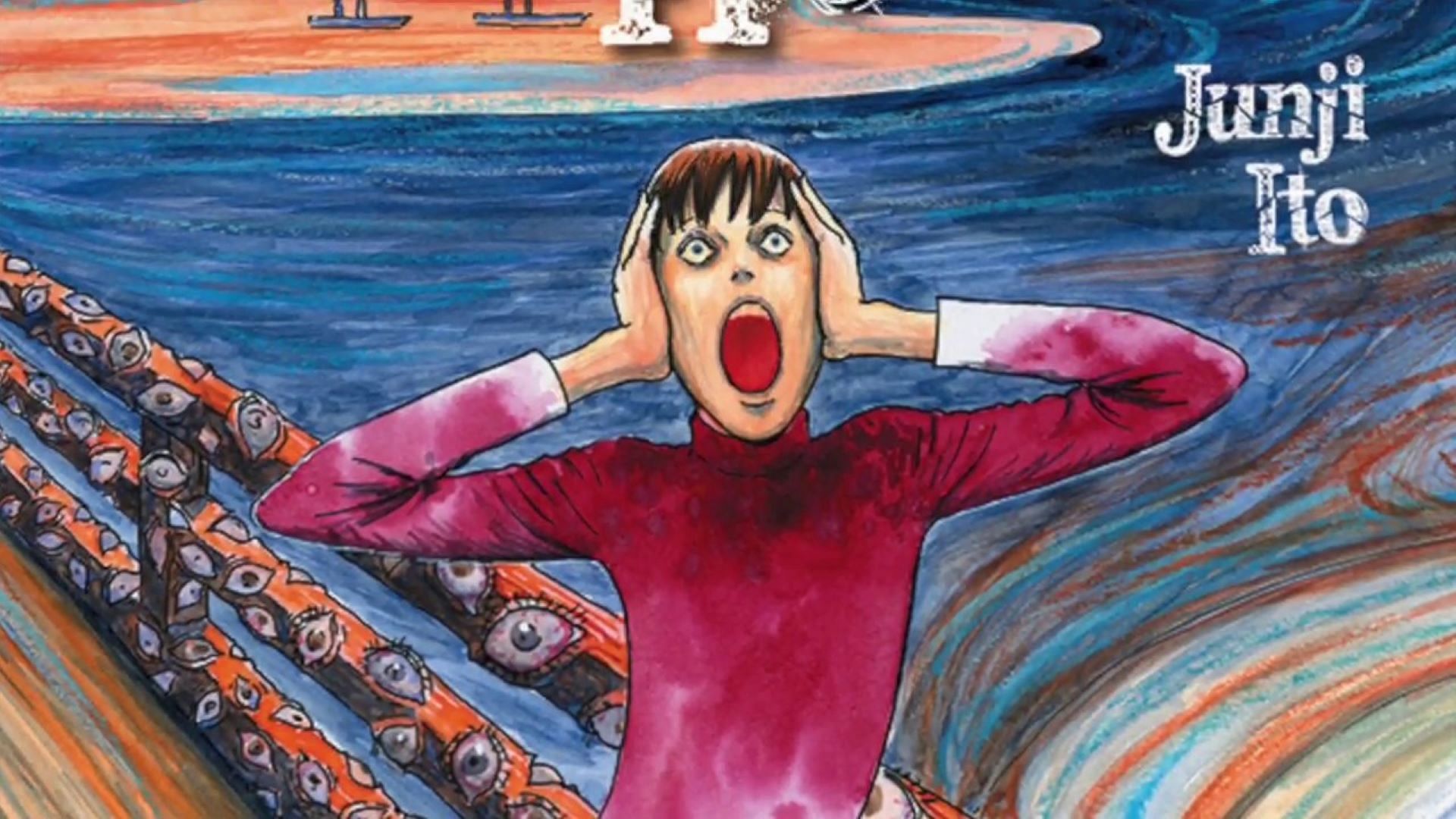 Fragments of Horror&#039;s cover (Image via Junji Ito/The Asahi Shimbun Company)