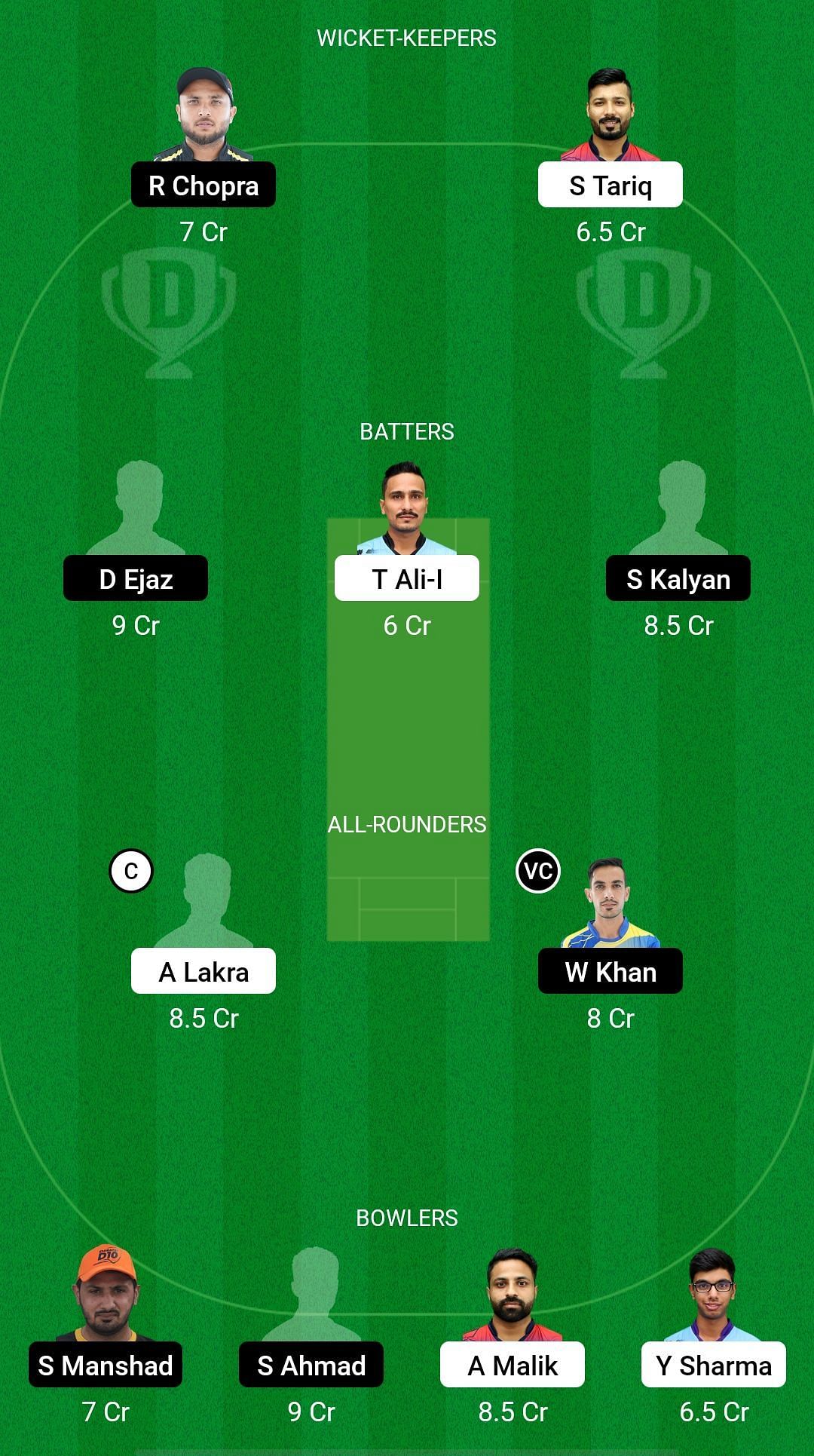 DUB vs AJM Dream11 Prediction - Emirates D20