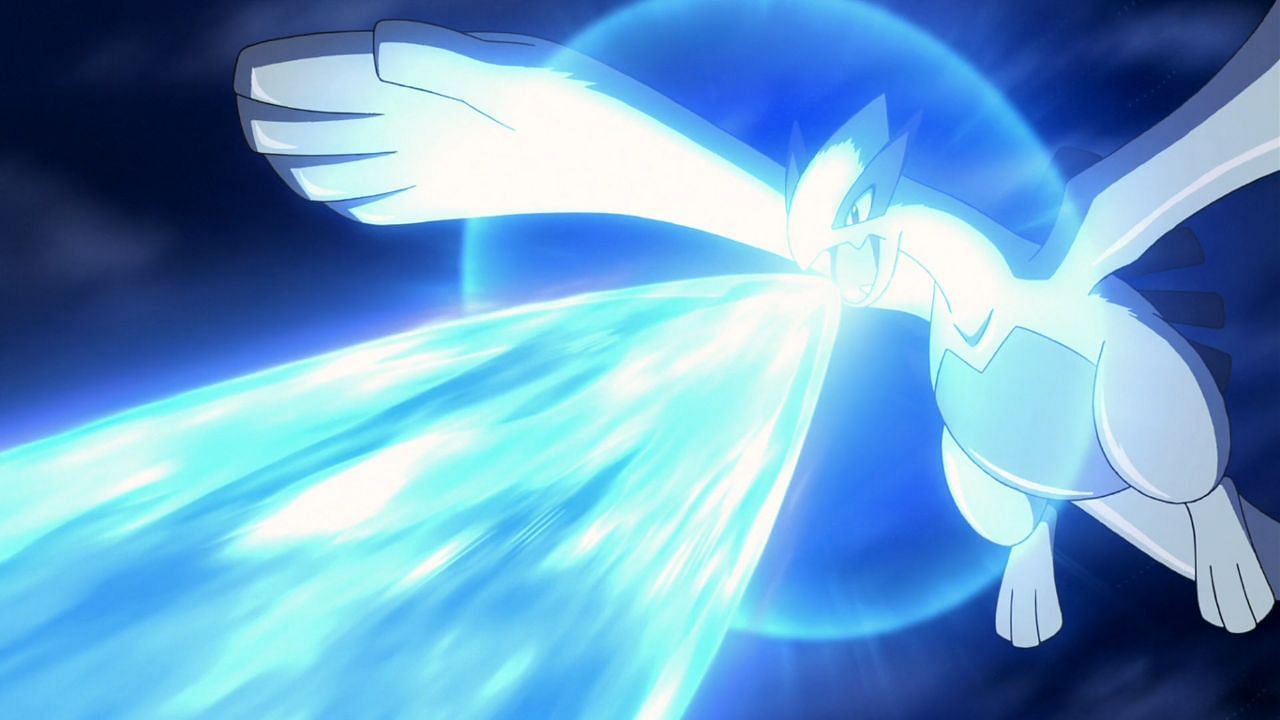 Lugia using Aeroblast in the movie (Image via The Pokemon Company)