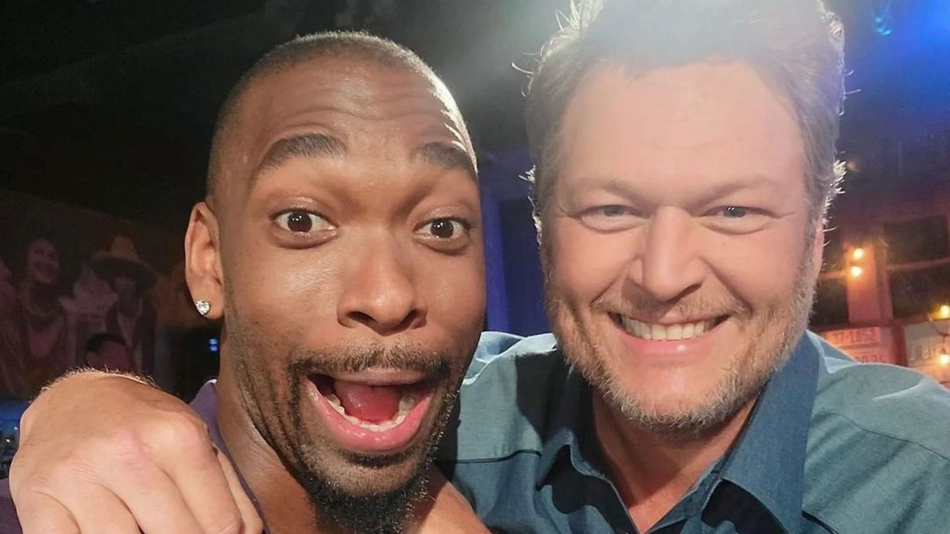 Jay Pharoah and Blake Shelton from Barmageddon (Image via Instagram/@blakeshelton)