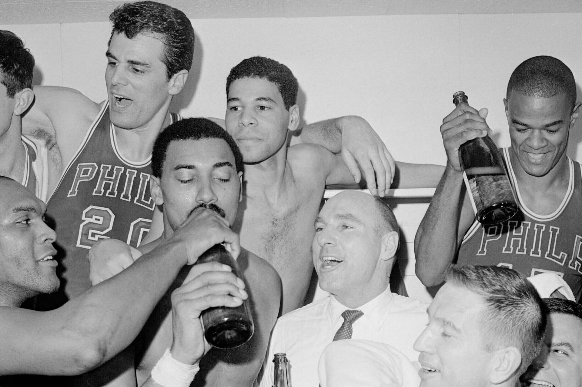 Wilt Chamberlain winning the 1967 NBA Title