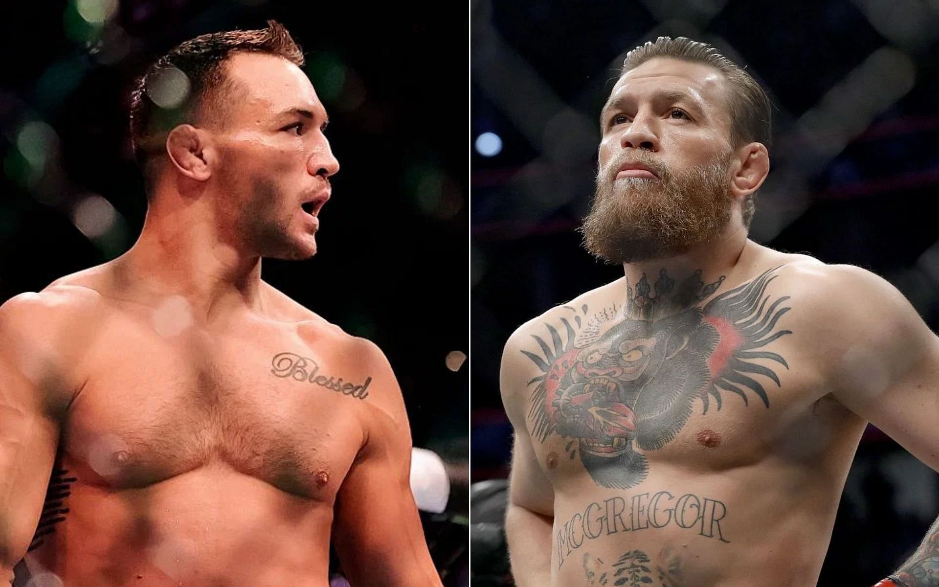 (L) Michael Chandler, and Conor McGregor (R)