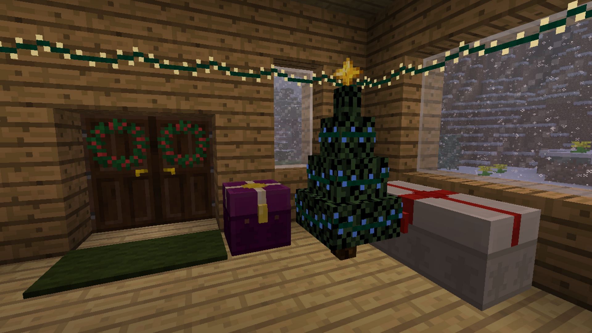 This Minecraft mod also adds various Christmas-related decorations and food items (Image via CurseForge)
