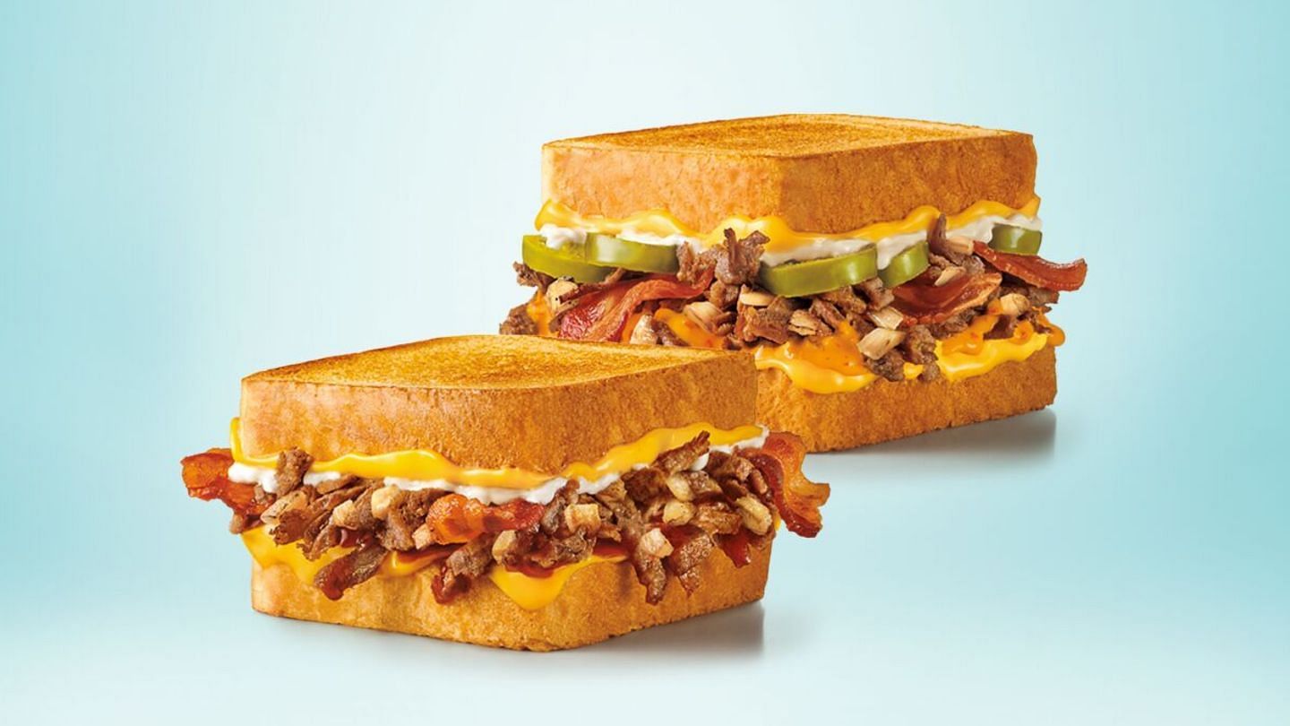 Sōnic&#039;s new Steak and Bacon Grilled Cheese sandwich (Image via Sōnic)