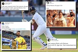“CSK really respects Test veterans” - Twitterati troll Chennai Super Kings for picking Ajinkya Rahane at IPL 2023 auction