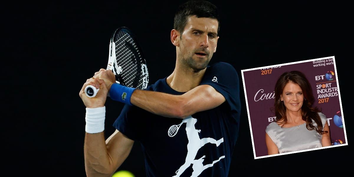 Annabel Croft [inset] is in awe of Novak Djokovic
