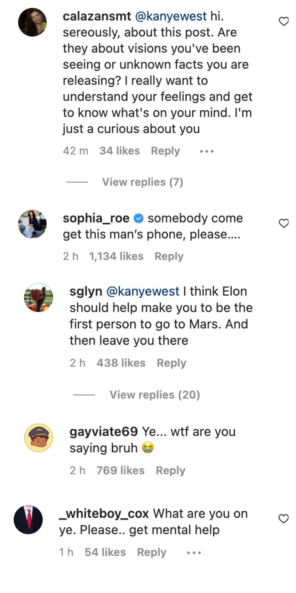 Multiple users slam West for posting about Elon Musk&#039;s ethnicity, question if he even thinks before writing all this. (Image via Instagram)