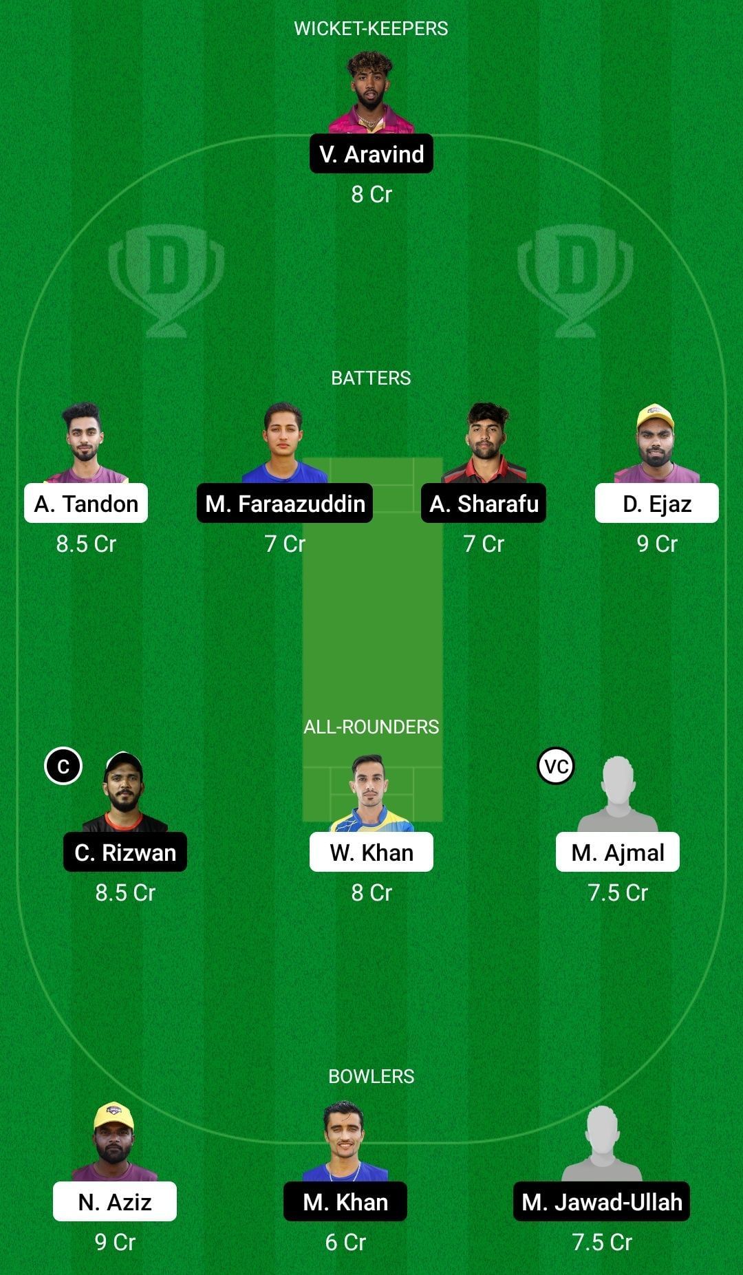 AJM vs EMB Dream11 Prediction Team, Head To Head League