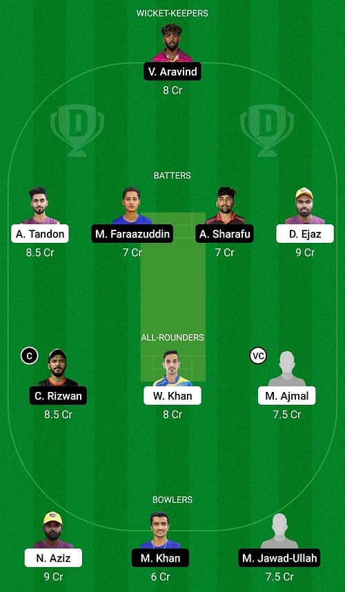 AJM vs EMB Dream11 Prediction Team, Head To Head League