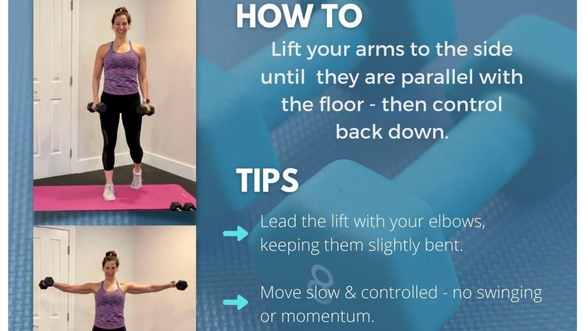 Lateral raises are the OG of all side deltoid exercises. (Image via Instagram/loveyourflex)