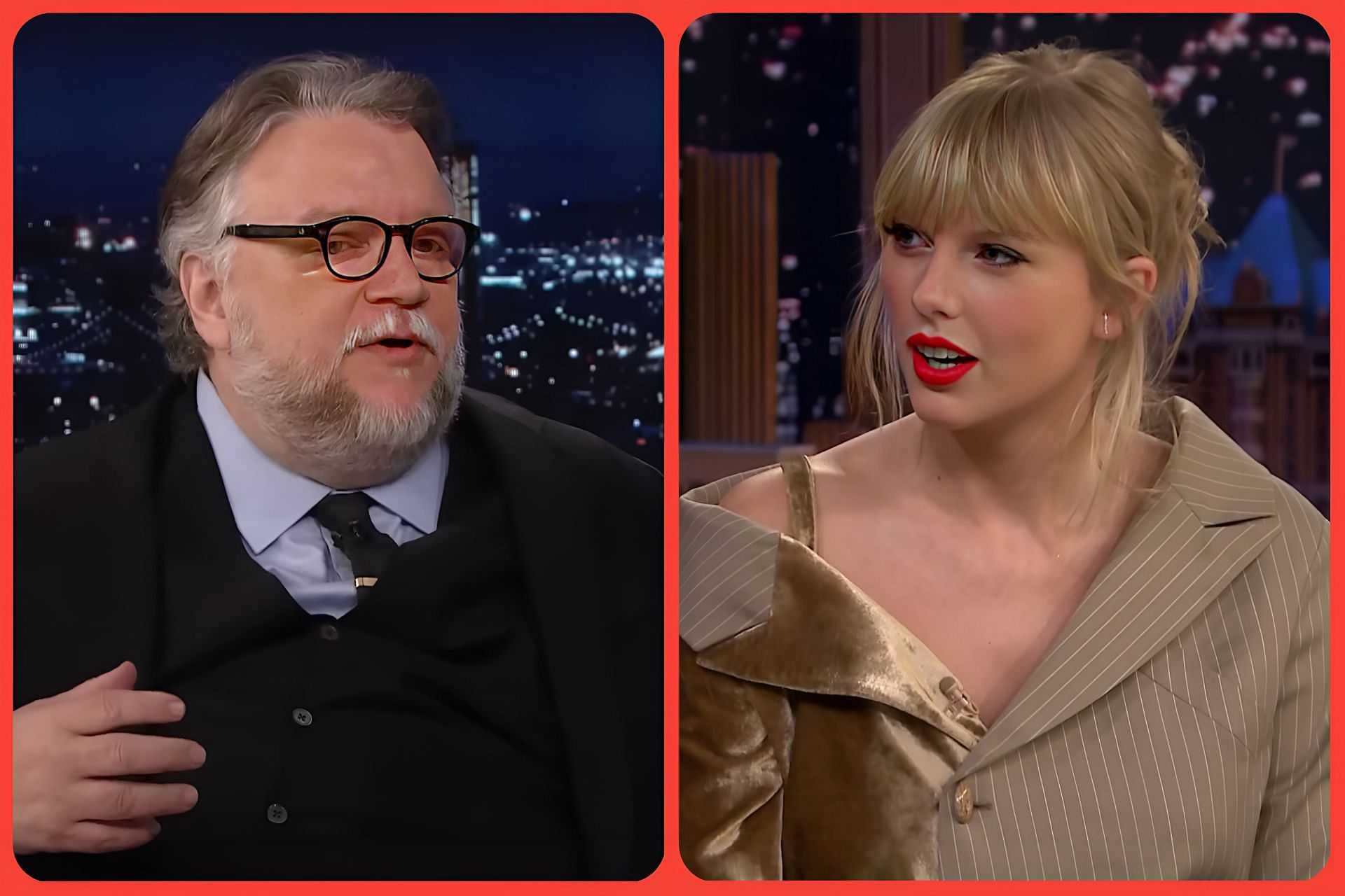 Guillermo del Toro praised Taylor Swift by calling her an accomplished director (Images via YouTube/The Tonight Show Starring Jimmy Fallon)