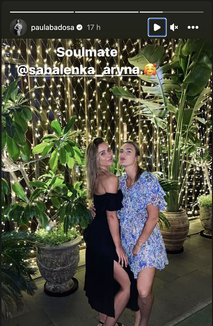 Aryna Sabalenka dines with her 'soulmate' Paula Badosa in Dubai and has ...