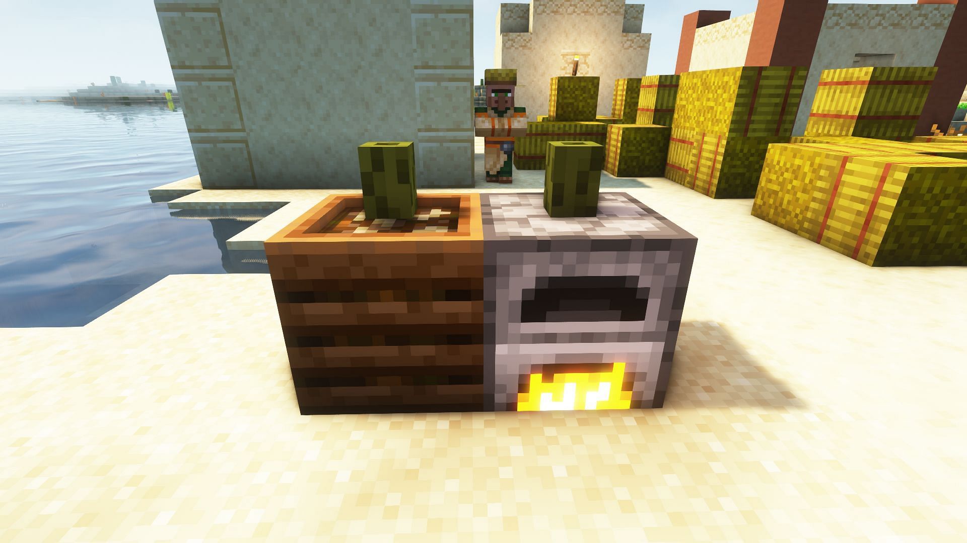 Sea pickles can be used in composters and furnaces (Image via Mojang)