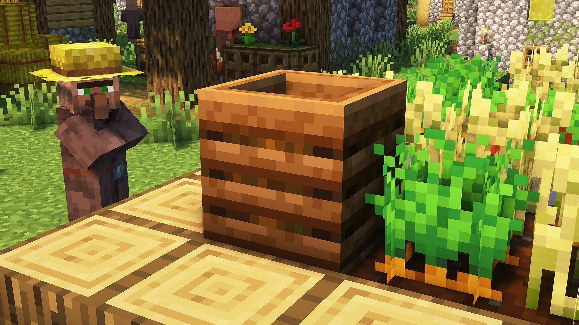 A composter in Minecraft (Image via Mojang)