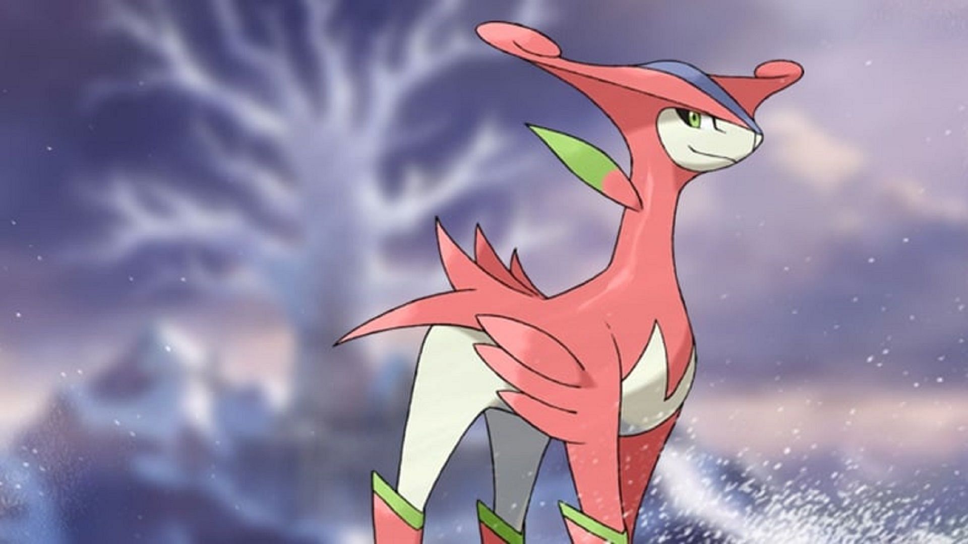 Shiny Virizion takes on a rouge coloration on its body in Pokemon GO (Image via The Pokemon Company)