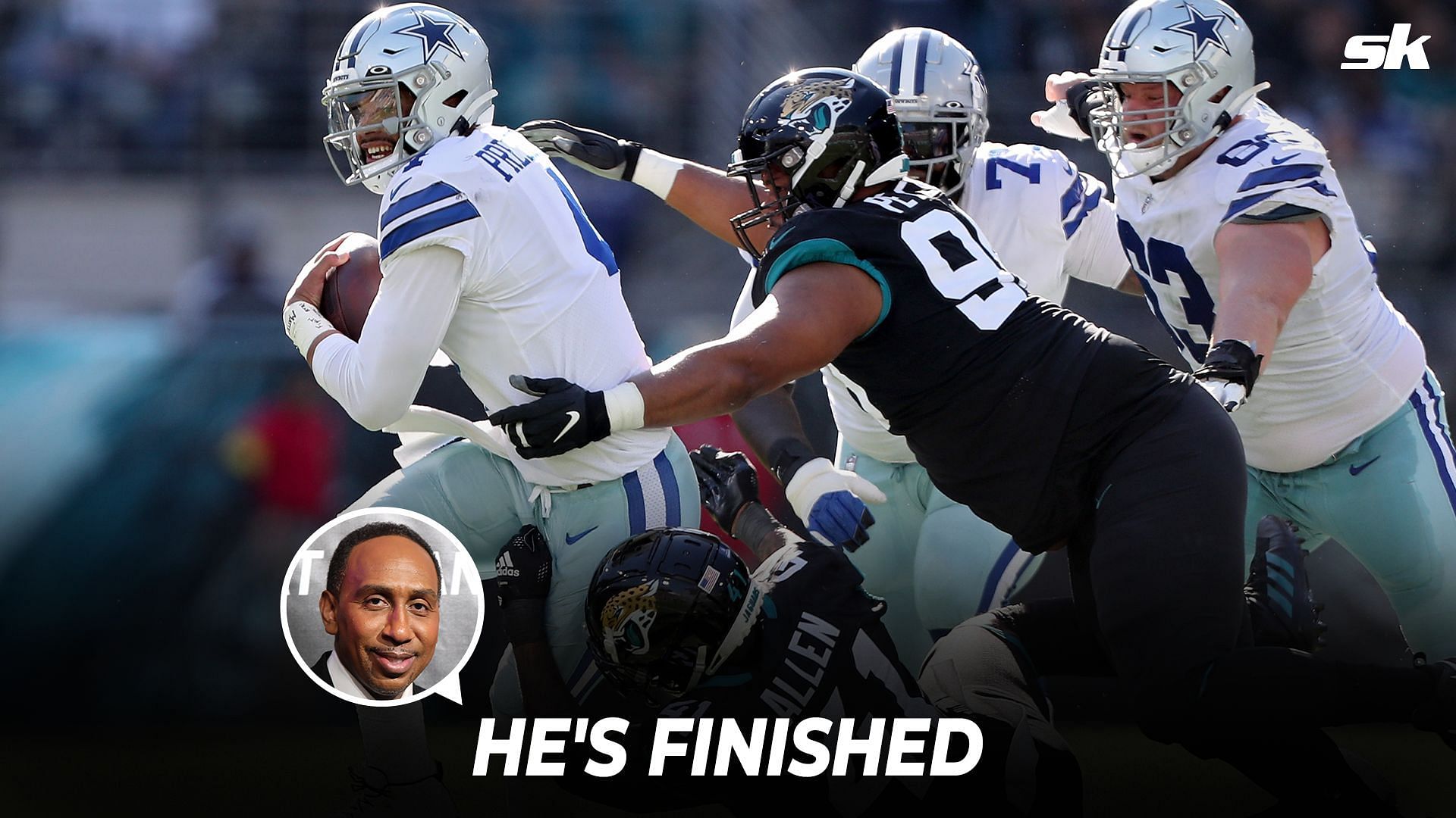 Dallas Cowboys 34-40 Jacksonville Jaguars, Prescott interception