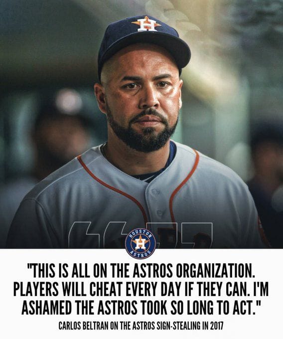 Carlos Beltran "We did cross the line. We all did what we did. Looking