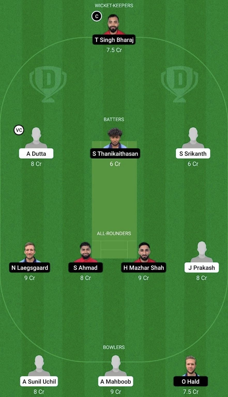 SIN vs DEN Dream11 Prediction Team, Grand League