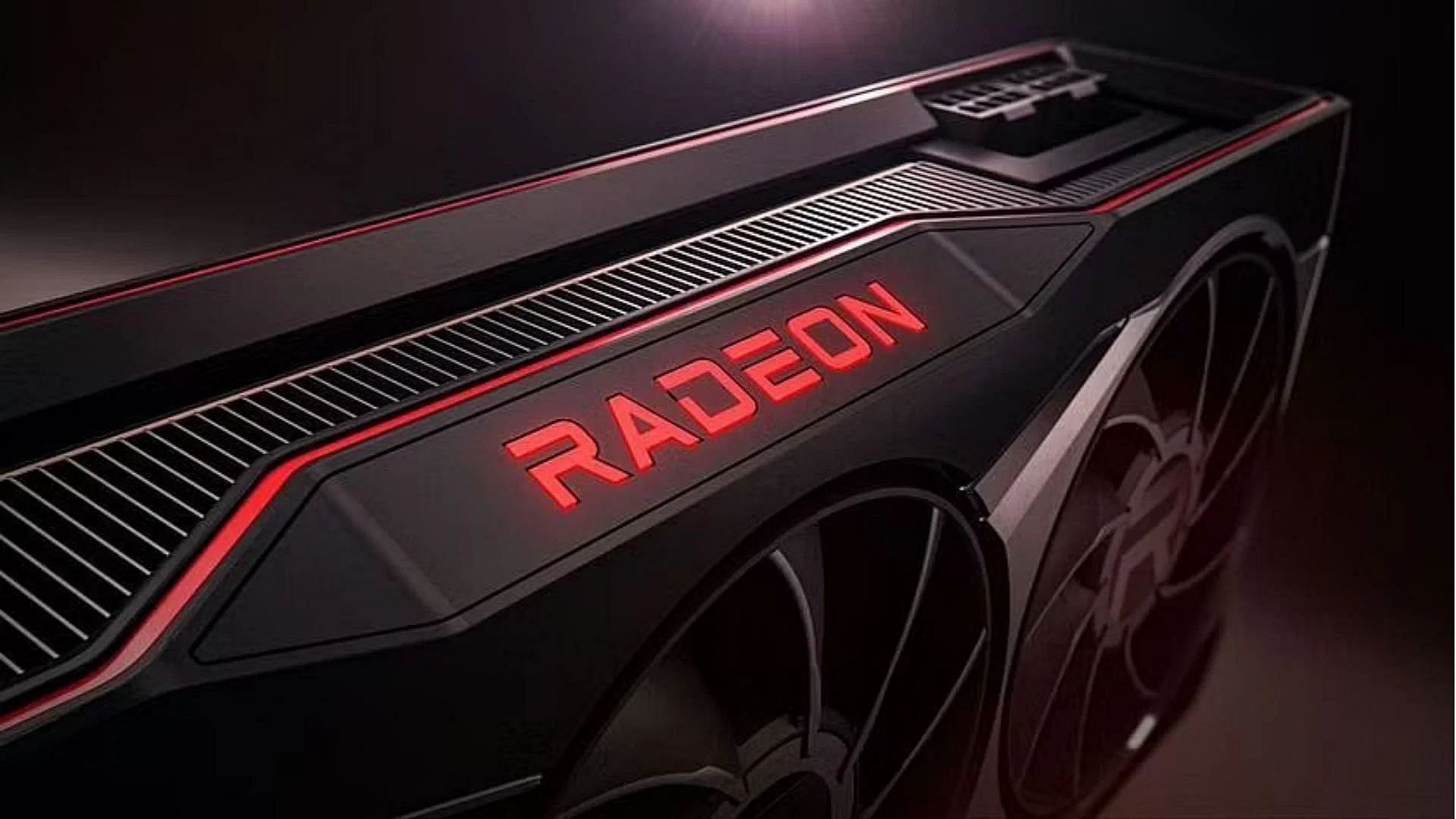 The AMD Radeon logo on a reference card (Image via AMD)