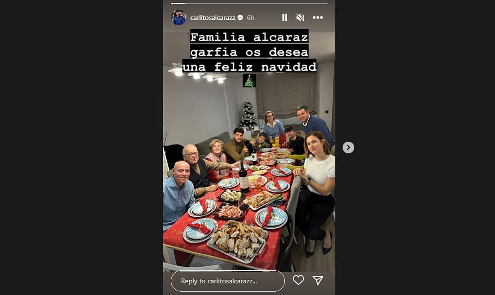 Preko Instagrama - Carlos Alcaraz slavi Božić.
