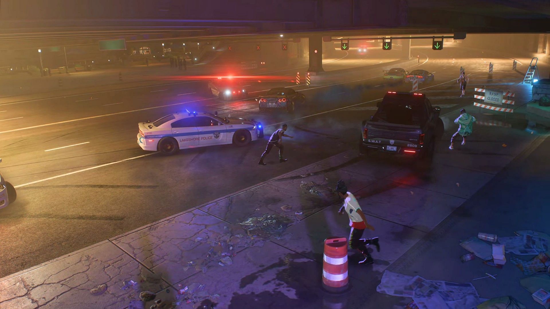 Cops are a big part of Need for Speed Unbound&#039;s narrative and progression (Image via Criterion Games, Electronic Arts)