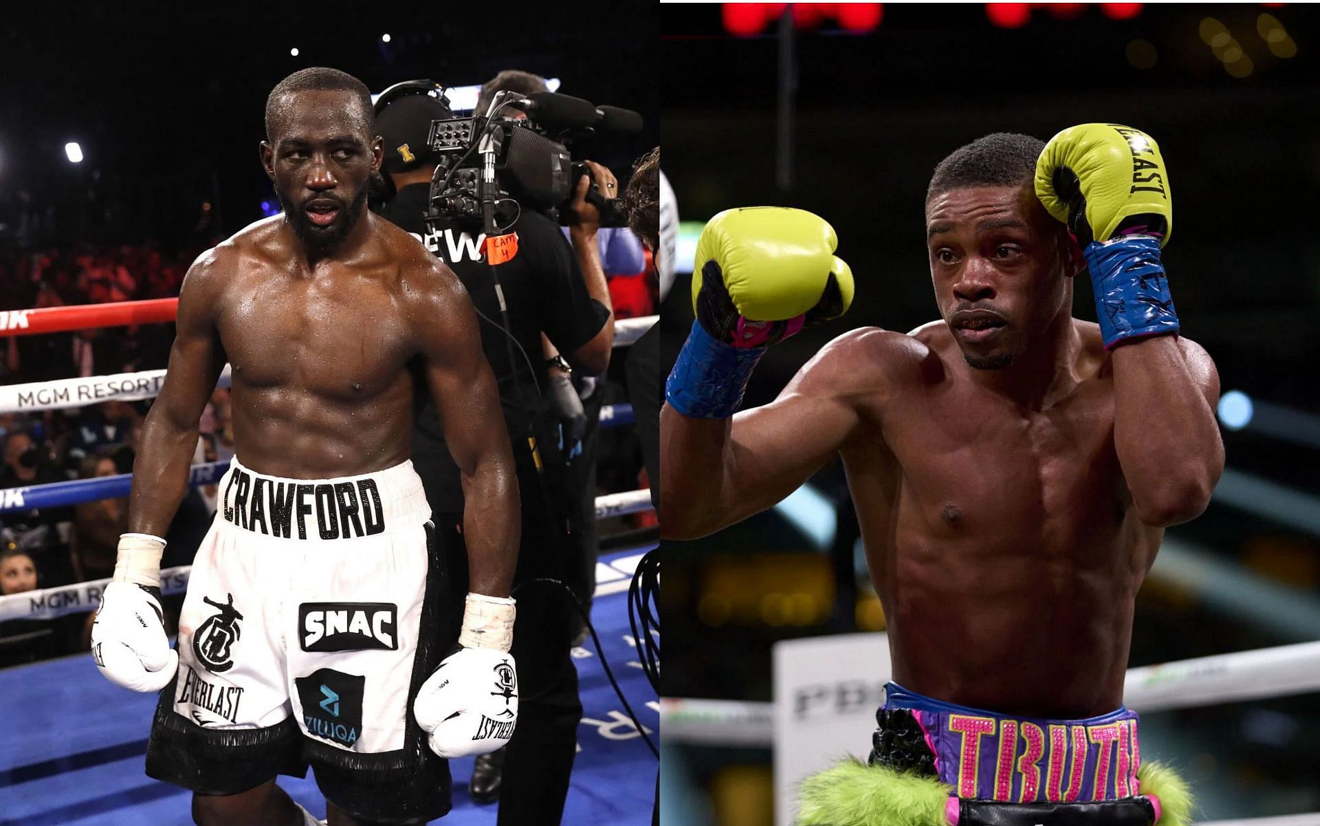 Terence Crawford (L), and Errol Spence Jr. (R).