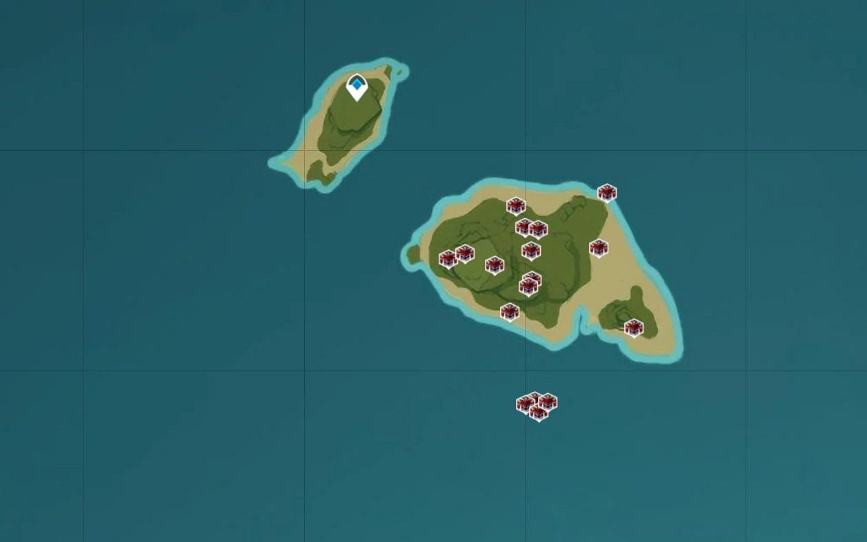 Jinren Island Nobushi and Kairagis locations (Image via HoyoLab)