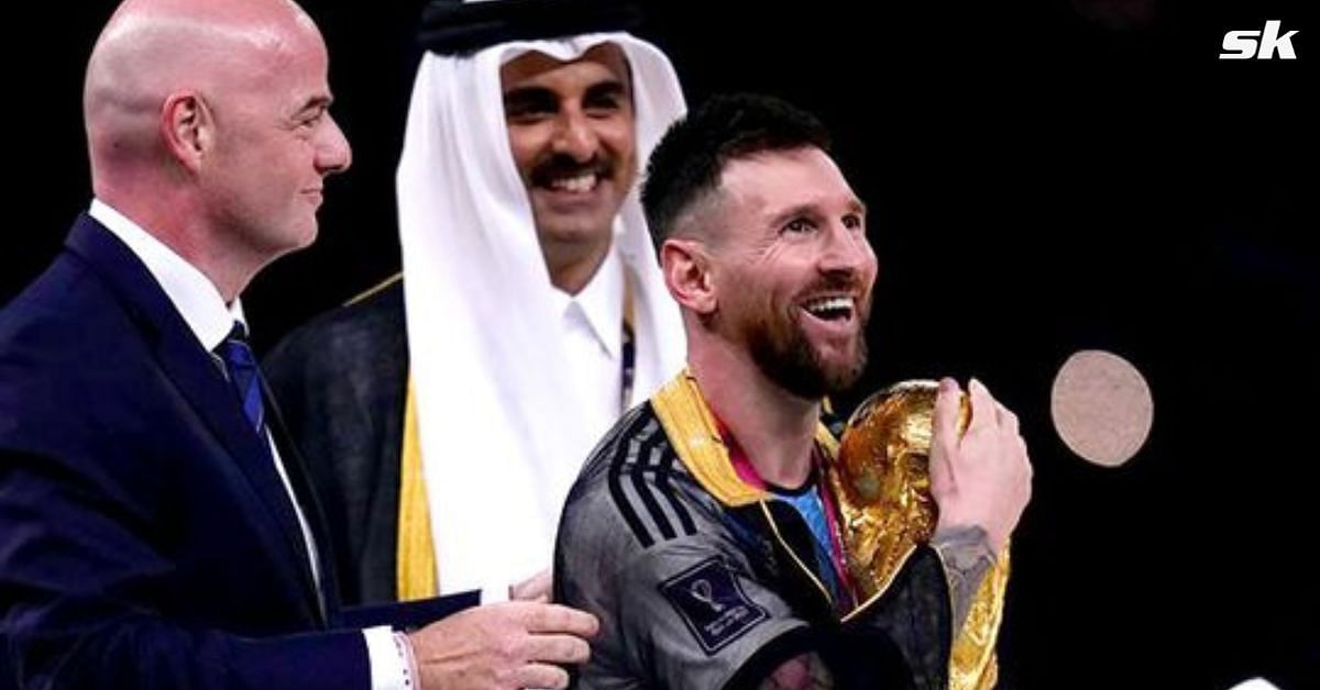 Reaction to Lionel Messi wearing a bisht while lifting the World