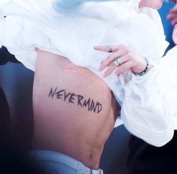 RM on X: New tattoo today while enjoying the W! One of my fave