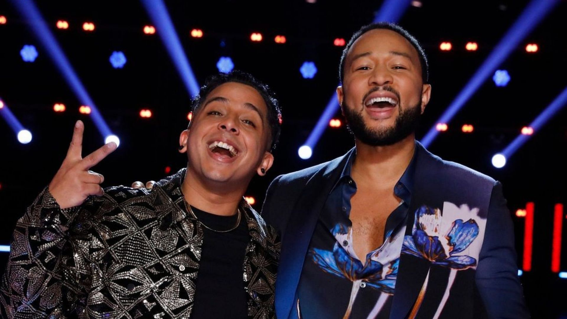 Omar and John Legend from The Voice (Image via Instagram/@nbcthevoice)