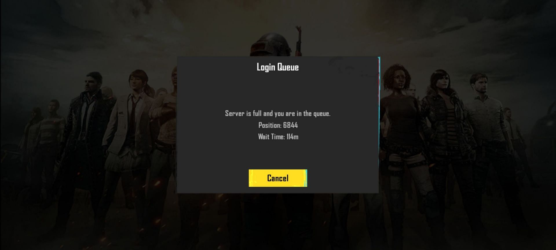 Login Queue for PUBG Mobile 2.4 beta update (Image via Krafton)