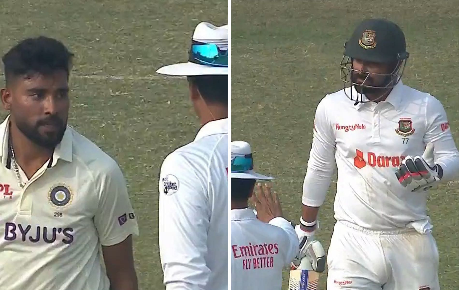Mohammed Siraj (L) bowled brilliantly on Day 2. (Pics: SONY) 