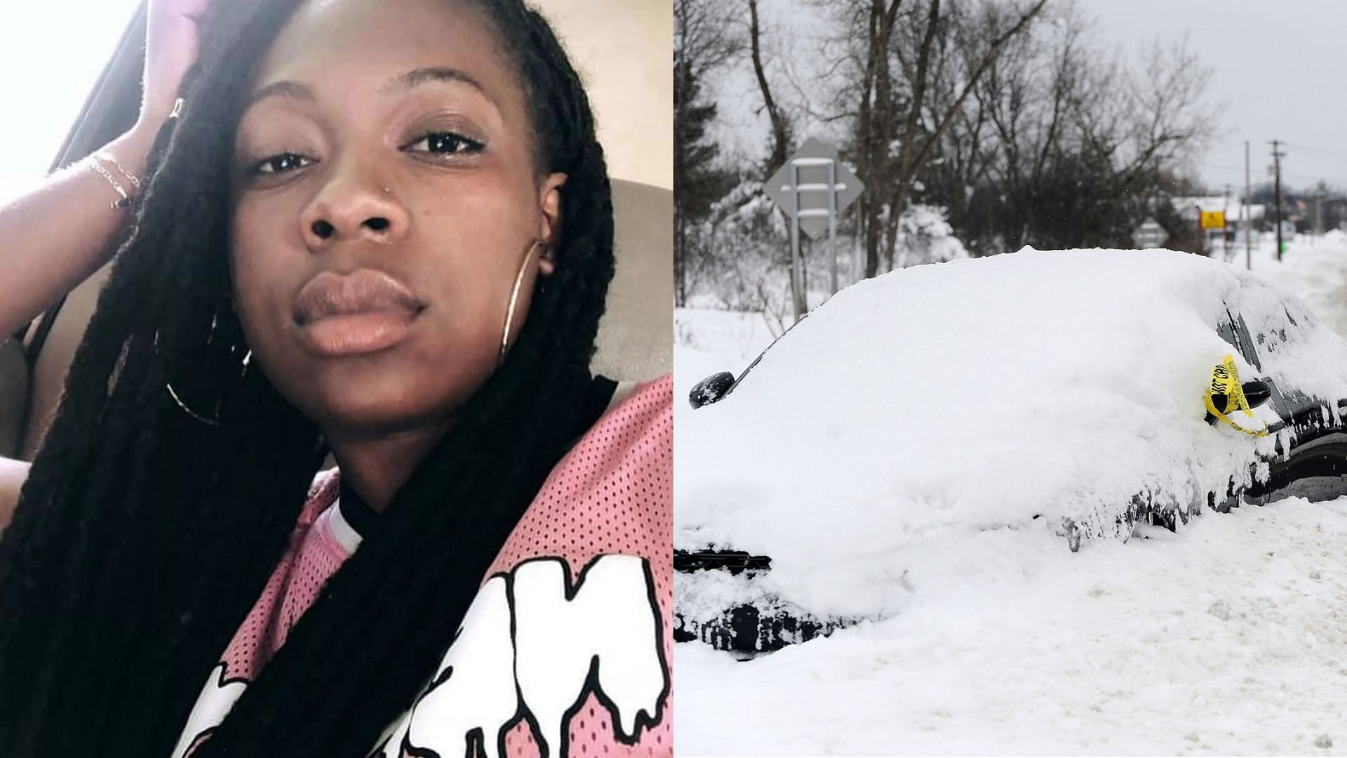 22 year old dies in car after getting stuck in Buffalo blizzard (Image via Anndel Taylor/Facebook and Getty Images)