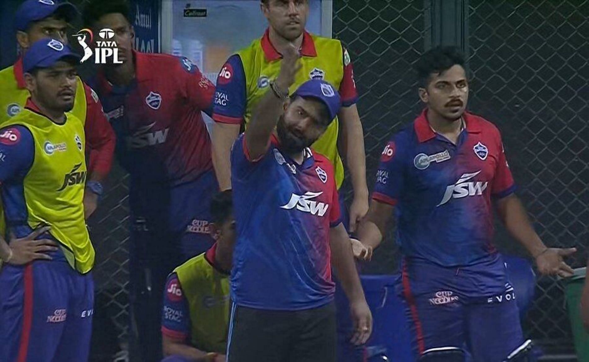 An agitated Rishabh Pant during the IPL 2022 match between DC and RR. Pic: BCCI