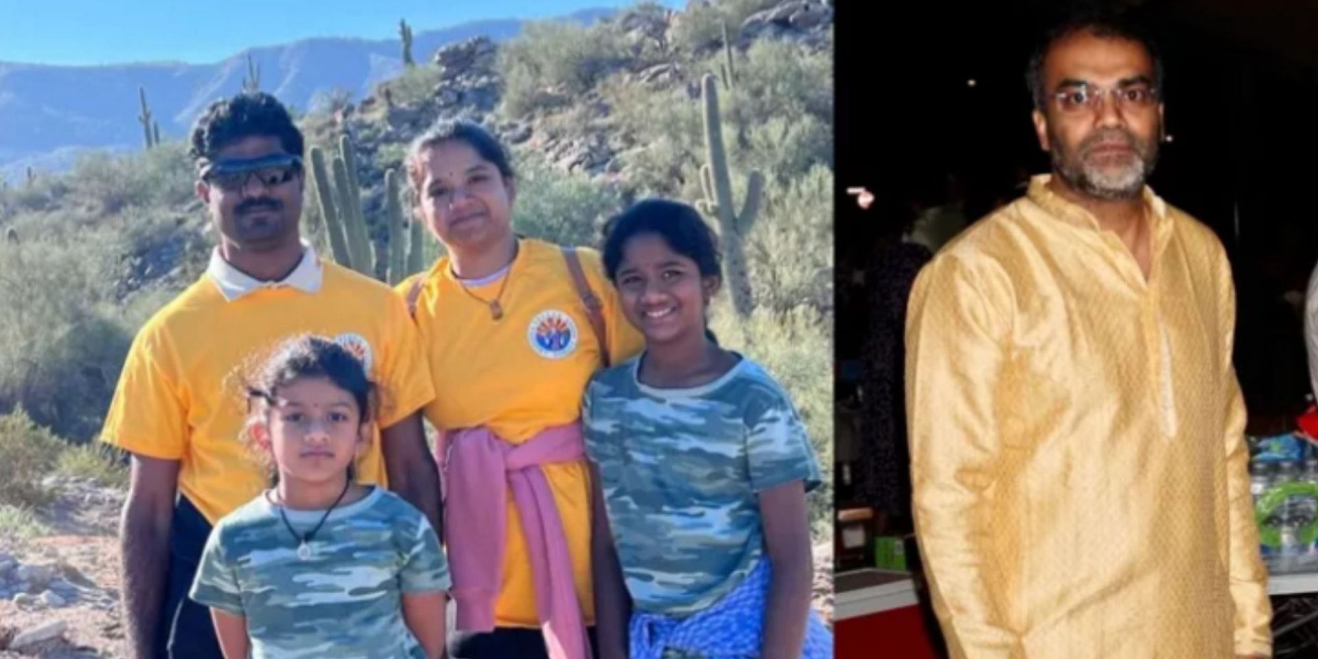 Muddana family and Gokul Mediseti (Left to right) (Image via GoFundMe)