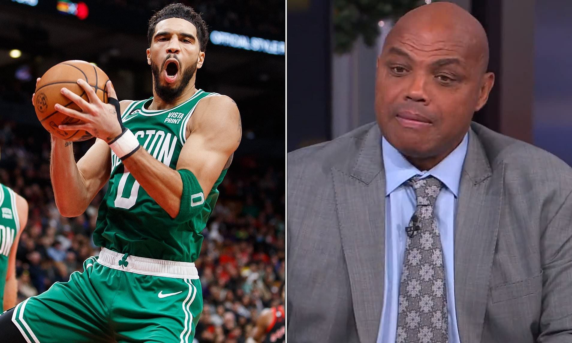 Boston Celtics superstar forward Jayson Tatum and NBA on TNT analyst Charles Barkley