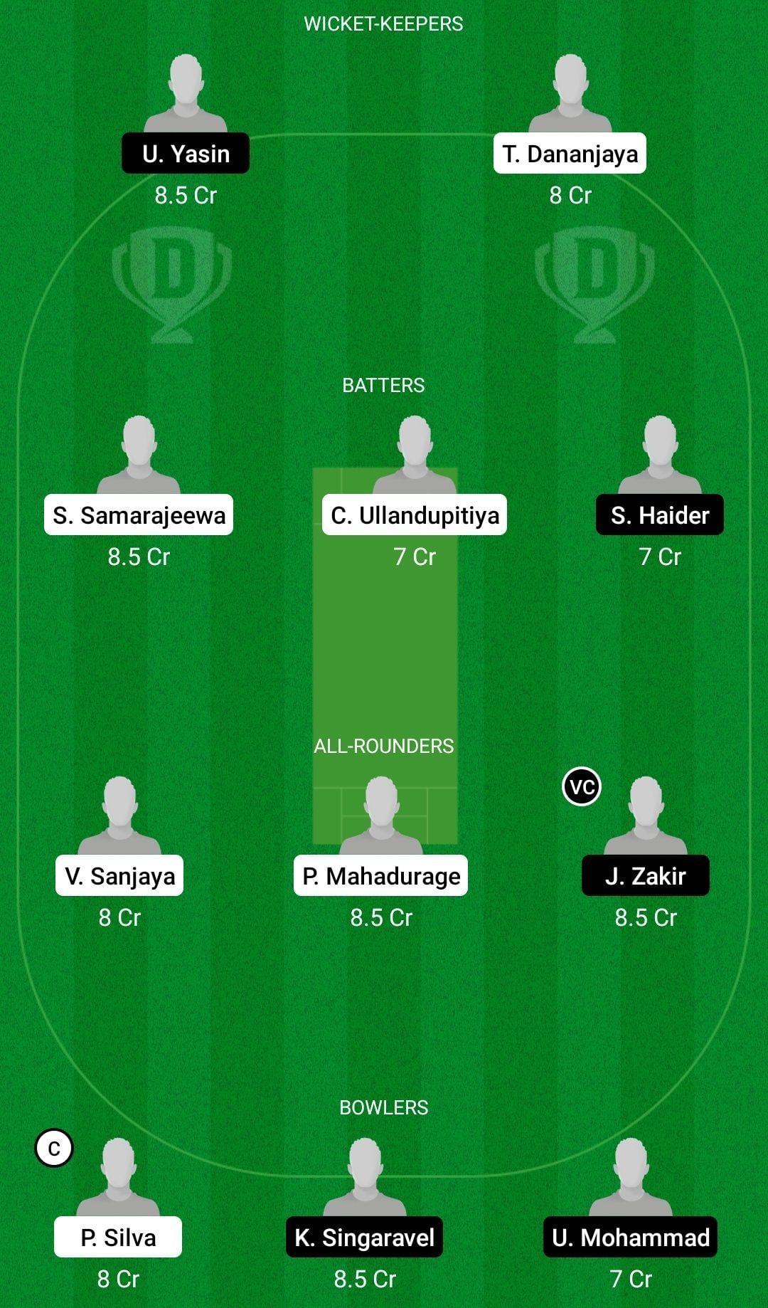 SRL vs JVS Dream11 Prediction Team, Head To Head League