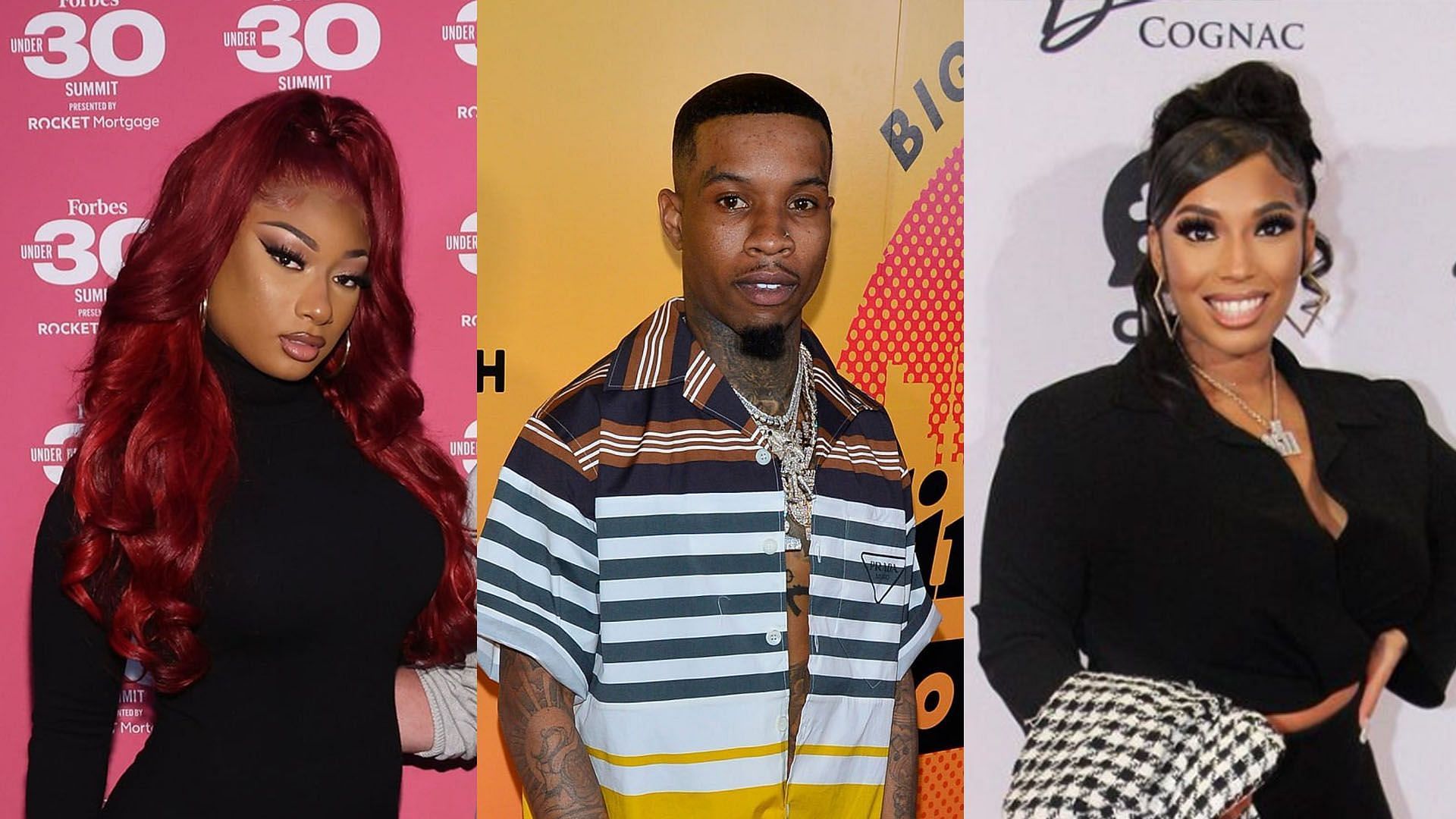 Netizen rage against Kelsey Harris after Lanez found guilty of shooting Megan Thee Stallion (image via Getty Images, Instagram/@itskelseynicole)