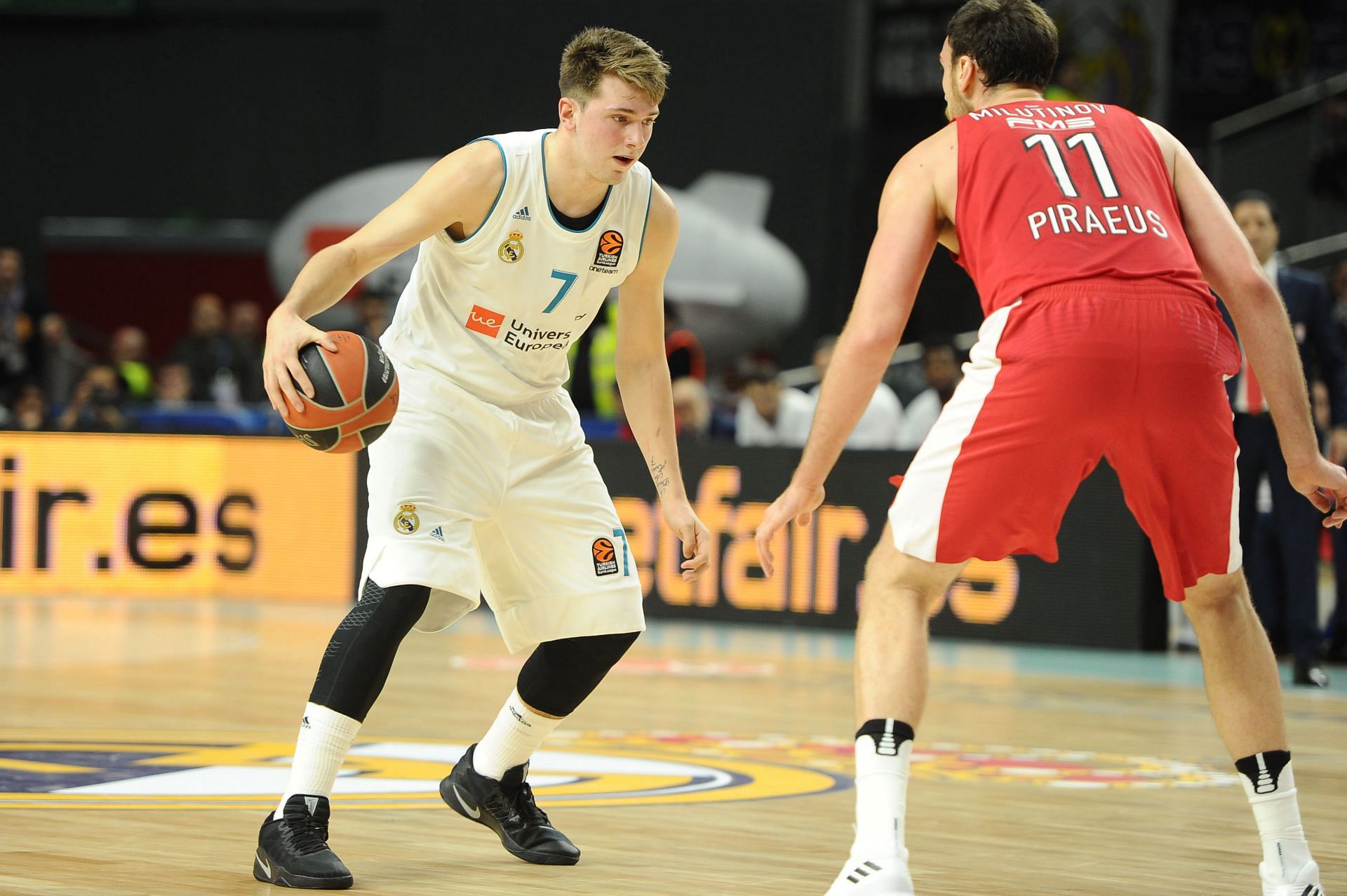 Luka Doncic playing for Real Madrid.